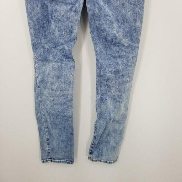 American Eagle Mens Light Wash Acid Wash Skinny Jeans Distressed 26 x 30 - Picture 7 of 11